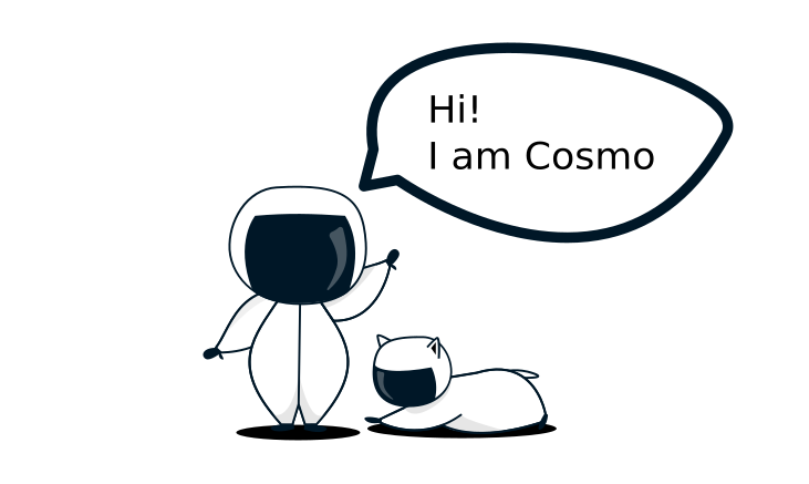 Привет! Я Cosmo. Прочитайте историю Cosmo, как он использует CodeGalaxy.io, чтобы учить программирование